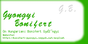 gyongyi bonifert business card